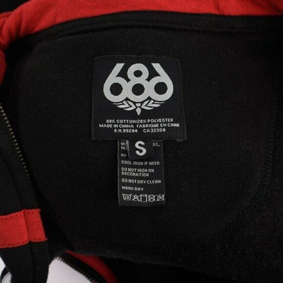 686 Womens Hoodie Sweatshirt S Black Full Zipper - Picture 6 of 6